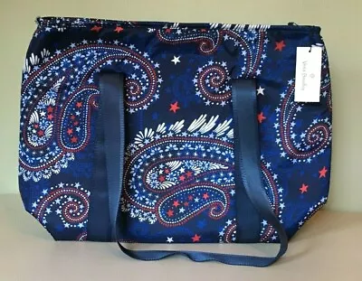 Vera Bradley Large Insulated Cooler Tote FIREWORKS PAISLEY ~ NWT • $37.94