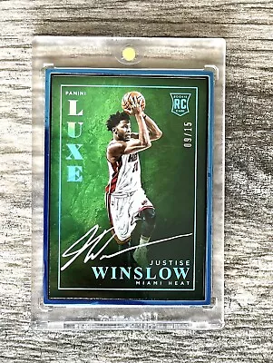 2015-2016 Panini Luxe Justice Winslow Rc Flawless Blue Metal Autograph Auto /15 • $6.50