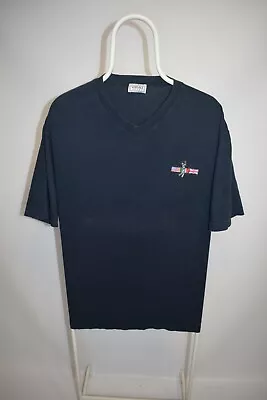 Vintage Versace Sport V-Neck Logo T-Shirt USA IT GB Golf RARE Mens Size 54 • $45