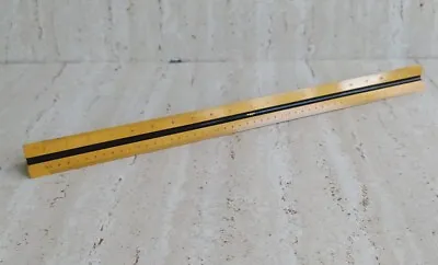 Vintage Scale RulerK European Scale Ruler  Old Triangular Ruler Wooden  • $15