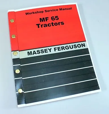 Massey Ferguson Mf 65 Tractor Service Manual Technical Repair Shop Workshop • $68.46