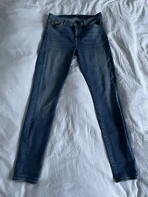 7 For All Mankind Slim Illusion High-rise Skinny Jeans Size 30 RRP £200 • £38