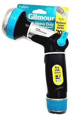 Gilmour Heavy Duty Garden Water Hose Spray Nozzle Swivel 8-Pattern Thumb Control • $15.99