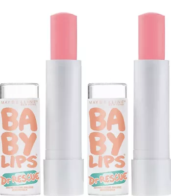 LOT OF 2 Maybelline Baby Lips Dr. Rescue Medicated Lip Balm Makeup Coral Crave • $19.99