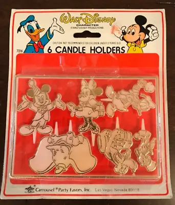 New Vintage Walt Disney Candle Holders Mickey Minnie Donald Dumbo Pluto Jiminy • $8