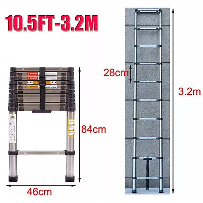 5m A Frame Telescopic Ladder Extendable Multi-Purpose Folding Steps Workshop USA • $66.90