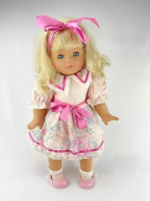 Vtg 1985 Max Zapf Balica Doll 20  Blonde Hair Blue Sleepy Eyes W/Outfit Shoes • $49.99