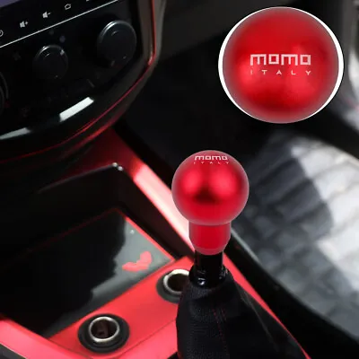 Universal MOMO Aluminum Red Round Ball Manual Gear Shift Knob Shifter • $13