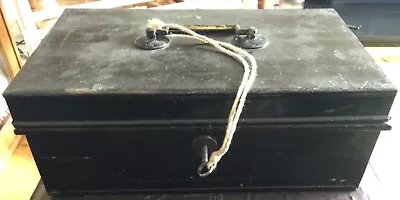 £12 • Buy Antique Vintage Metal Box With Lock And Key