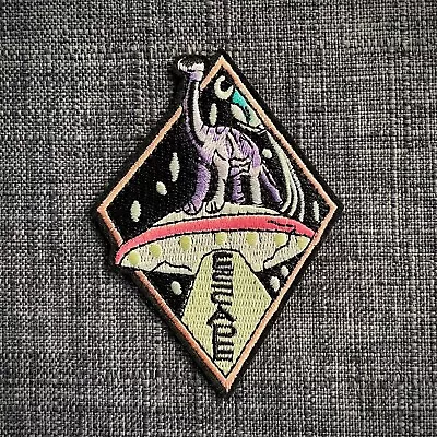 DINOSAUR UFO ESCAPE Outer Space Quality Embroidered Patch Badge Motif Iron-On • $8.95