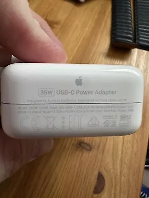 APPLE MNWP3B/A 35W Dual USB-C Port Power Adapter Charger For IPhone IPad • £25