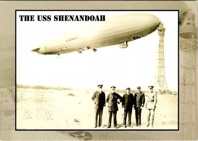 REPRO Zeppelin USS SHENANDOAH & CREW  Navy Airship Prior/1925 CRASH 4X6 Postcard • $7.94