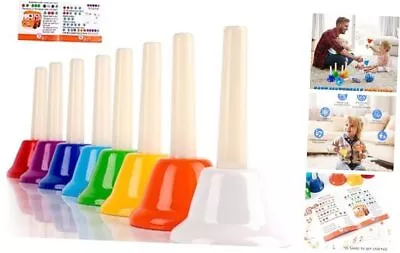 Handbells Hand Bells Set 8 Note Musical Bells With Colorful Songbook For  • $42.58