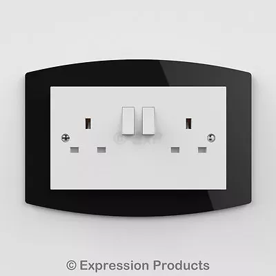 Double / Single Light Switch Plug Socket Back Plate Finger Surround Panel (005) • £6.79