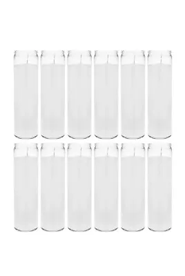 7 Day Religious Plain Candle 12PK Color Of Choice White Black Pink Red Blue • $34.99