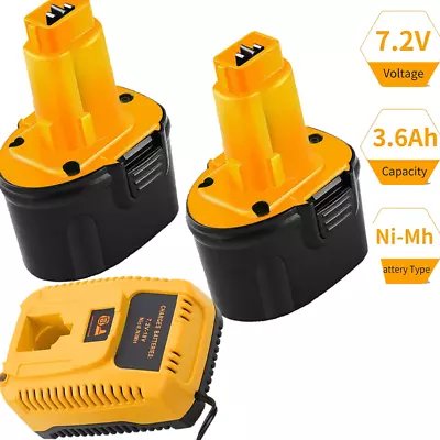 Pack 7.2V NI-MH Battery Replace For DEWALT DE9057 DW9057 7.2Volt Cordless Drill • $21