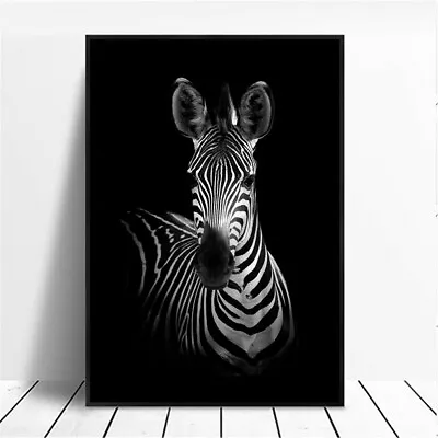 Black White Wild Animal Canvas Painting Poster Nordic Home Wall Art  Decoration • $6.49