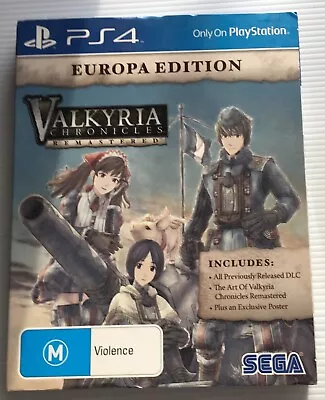 PS4 - Valkyria Chronicles Remastered - Europa Edition - With Book & Poster • $44.95