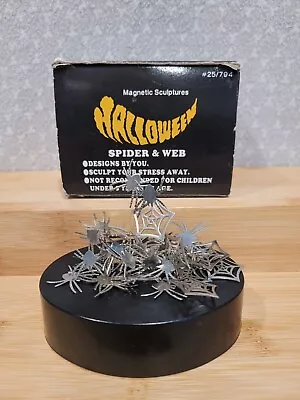 Vintage Halloween Spider & Spiderweb Magnetic Desk Sculpture Toy • $24.99