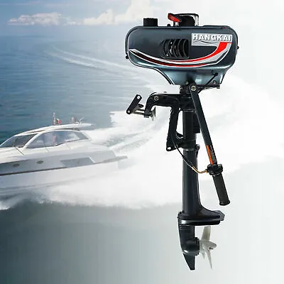 $410 • Buy HANGKAI 3.5HP Outboard Motor Boat Engine 2 Stroke CDI Water Cooling System