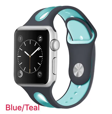 $12.99 • Buy Apple Watch IWatch Series 6/5/ 4/3/2/1 38/42mm Silicone Band Bracelet Strap