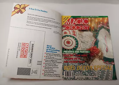 Magic Crochet # 86 October 1993 Pattern Magazine Five Festive Tablecloths • $6.99