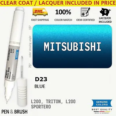 D23 Touch Up Paint For Mitsubishi Blue L200 TRITON SPORTERO CSD10023 BLUE Pen St • $14.99