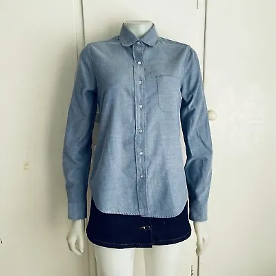 $24.50 • Buy COOPERATIVE Urban Outfitters Blue Button Up Shirt Top Blouse S 8 | Ex Cond