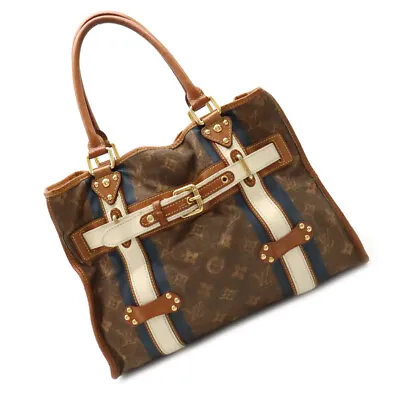 $922.99 • Buy Louis Vuitton Monogram Tisse Sac Rayures GM Tote Shoulder Bag M56385 Auth