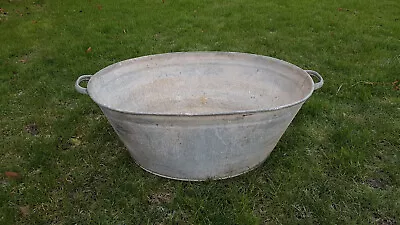 Tin Bath Original Vintage Watertight. Great For Cooling Drinks Or A Planter • £85