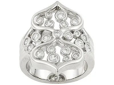 $39.99 • Buy Jose Hess For Bella Luce .89ctw Rhodium Plated Sterling Silver Ring