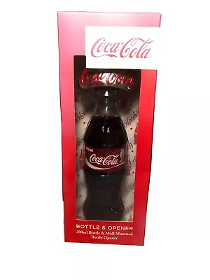 Coca Cola Bottle & Wall Mounted Bottle Opener Never Used Vintage Collectable • £12.99