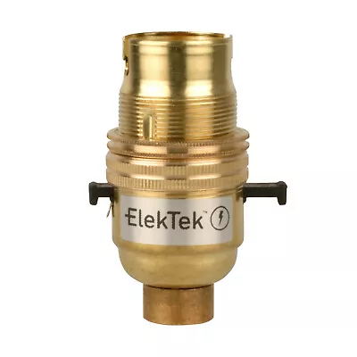 £8.99 • Buy ElekTek B22 BC Bayonet Safety Switch Push Bar Lamp Holder, Choose Colour & Size
