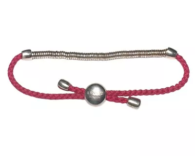 Links Of London Bracelet Adjustable Sweetie Raspberry Pink Cord Sterling Silver  • £20