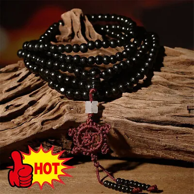Tibetan Sandalwood Buddhist Buddha 216 Prayer Beads Mala Bracelet Nec Fast • $2.03