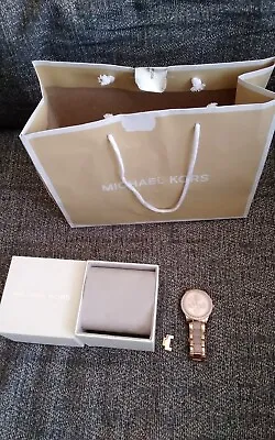 Genuine Boxed Michael Kors Ladies Blair Chronograph Watch. Rose Gold Ex Con • $105.68