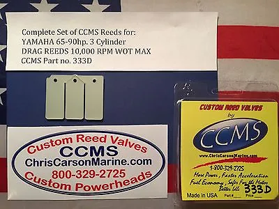CCMS Yamaha Drag Outboard Reed Reeds 65-90hp 3 Cylinder PN333D • $55
