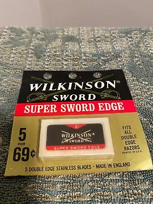 Wilkins Sword Super Sword Edge Blades 5-Blades In A Blister Pack NOS Vintage • $10