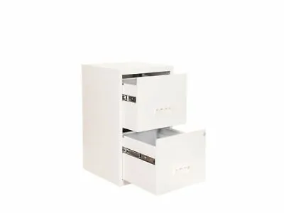 2 Drawer Pierre Henry  A4 Steel Lockable Filing Draw Cabinet - White - FAST DEL • £68.95