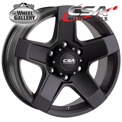 CSA Outlaw Large Cap 17x8 6/139.7 20P Satin Black Set Of Alloy Wheel Wheels • $1196