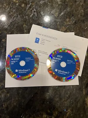 $39.99 • Buy Microsoft Windows 7 Professional Upgrade 32 Bit And 64 Bit Backup Discs With Key