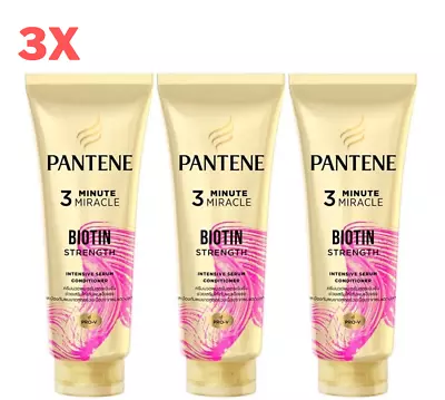 3X Pantene 3 Minute Miracle Biotin Serum Conditioner For Hairfall Pro-V 270 Ml • $71.36