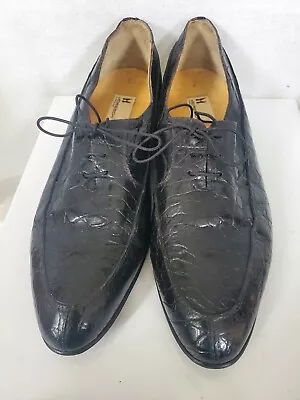 Moreschi Black Crocodile  Men's Dress Shoes 13 • $75