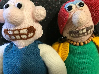Wallace And Gromit - Wallace And Wendolene Ramsbottom - Knitted Figures (40 Cm) • $30