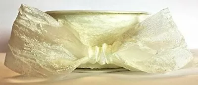 £2.65 • Buy 38mm X 2m Ivory Silky Crush Ribbon By Berties Bows.