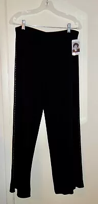 Misook Black Fine-knit Trousers Women Size L • $60