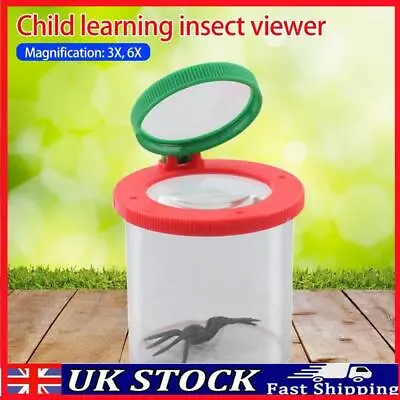 Insect Viewer Box Durable 3X 6X Magnifying Glass For Science Nature Exploration • £5.79