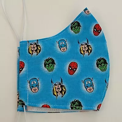 New Fabric Cloth Face Mask Washable Adult XL Size Marvel Avengers Faces Thor Cap • $8