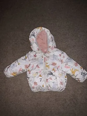 Baby Girls M&S Puffer Coat Age 9-12 Months • £7.99