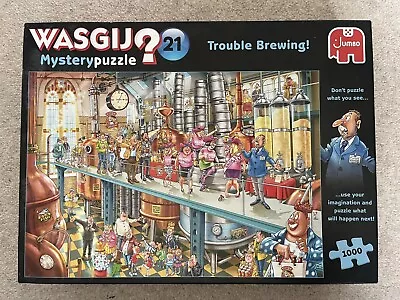 Wasgij Mystery 21 Trouble Brewing 1000pc Jigsaw Puzzle - Jumbo 25006 Complete • £4.99